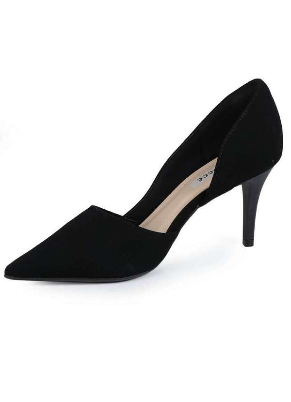 São Paulo - Sapato Scarpin Feminino Bebecê Recorte Preto 2