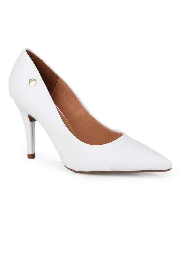 Vizzano - Scarpin Feminino Vizzano Monocromático Branco