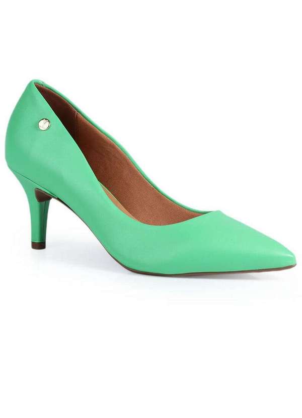 Vizzano - Scarpin Feminino Vizzano Salto Baixo Verde