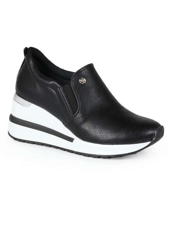 Via Marte - Tênis Sneaker Feminino Via Marte Básico Preto
