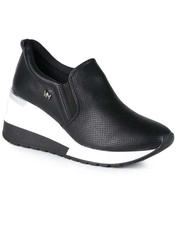 Via Marte - Tênis Sneaker Feminino Via Marte Versátil Preto
