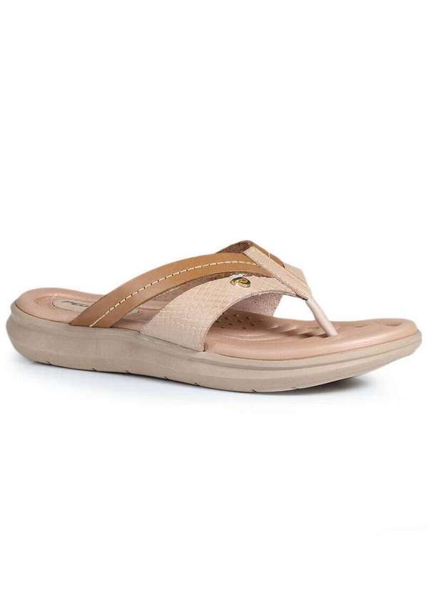 Pegada - Tamanco Anabela Feminino Pegada Shock Point Bege