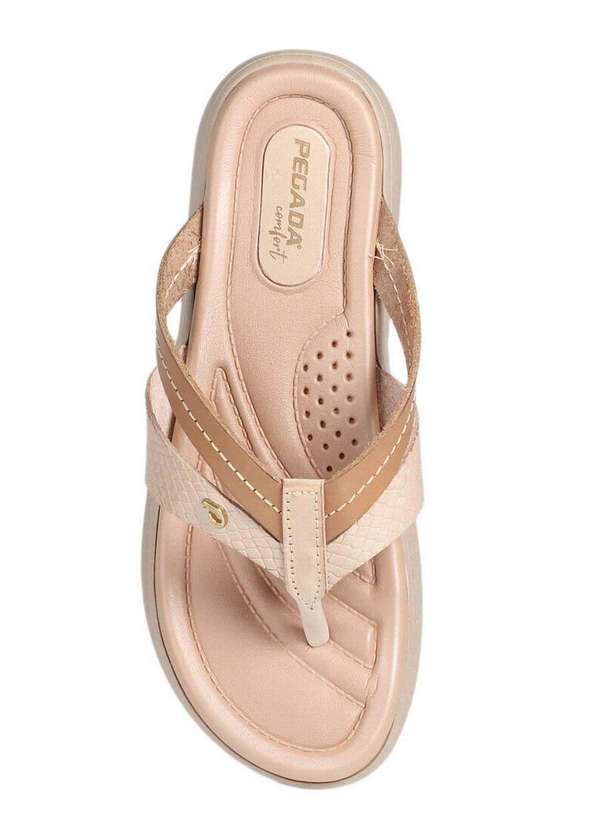 Pegada - Tamanco Anabela Feminino Pegada Shock Point Bege 4