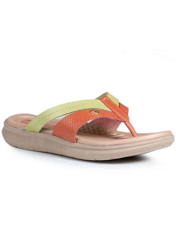 Pegada - Tamanco Anabela Feminino Pegada Shock Point Coral