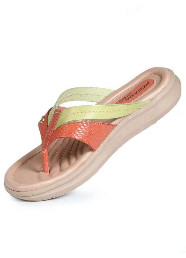 Pegada - Tamanco Anabela Feminino Pegada Shock Point Coral 2