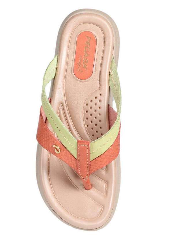 Pegada - Tamanco Anabela Feminino Pegada Shock Point Coral 4