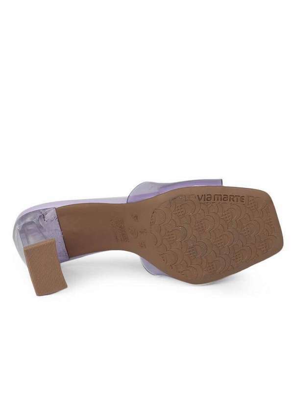 Via Marte - Tamanco Salto Feminino Via Marte Acrílico Lilas 3