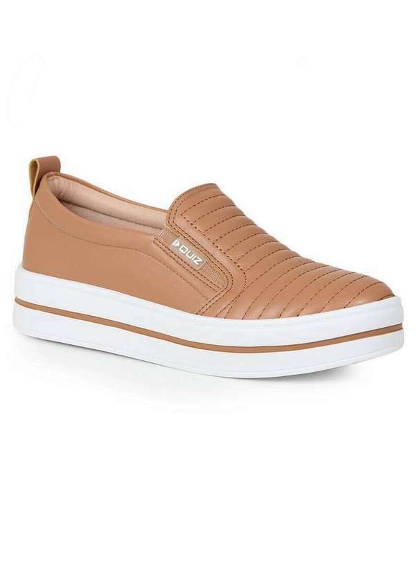 Quiz - Slip On Feminino Quiz Matelassê Reto Nude