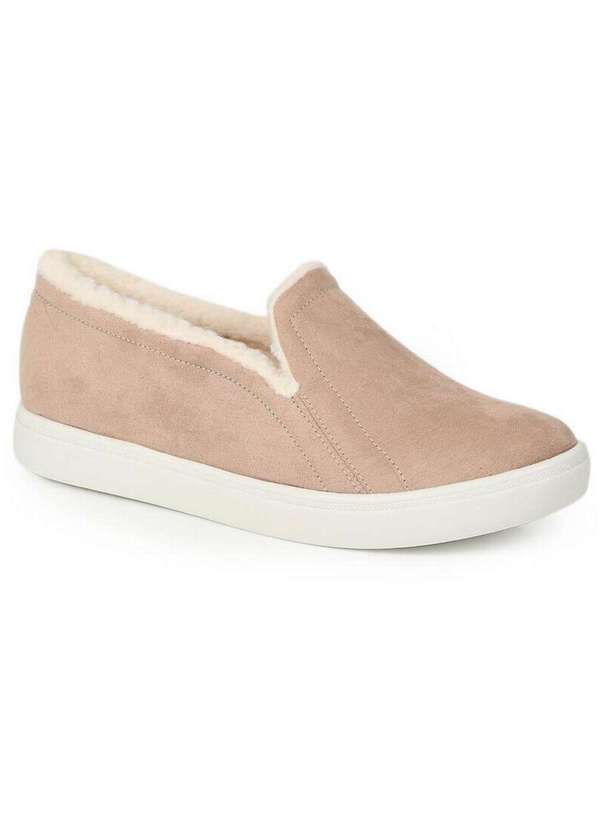 Quiz - Slip On Feminino Quiz Pelo Fake Nude