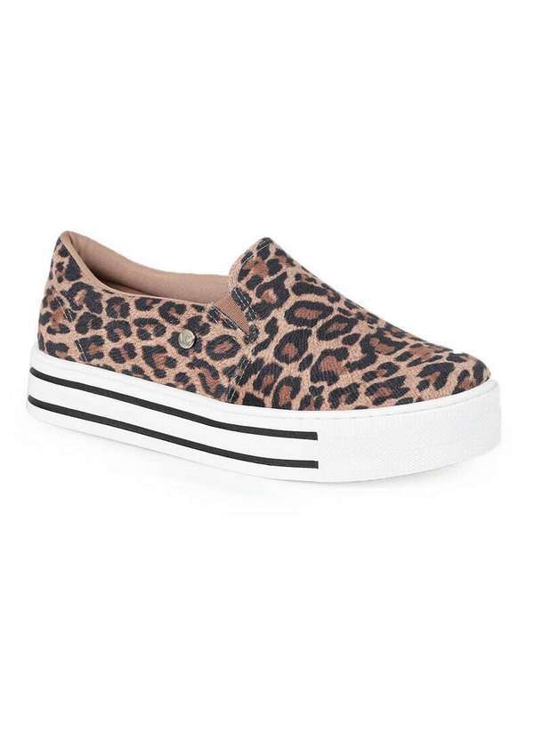 Via Marte - Slip On Feminino Via Marte Animal Print Color