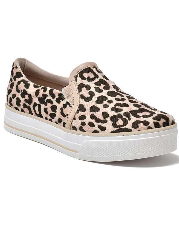 Via Marte - Slip On Feminino Via Marte Estampa Onça Color