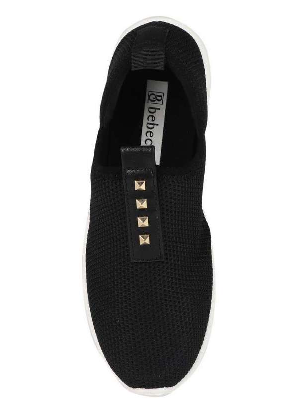 Tênis Casual Feminino Bebecê Slip Preto Passarela