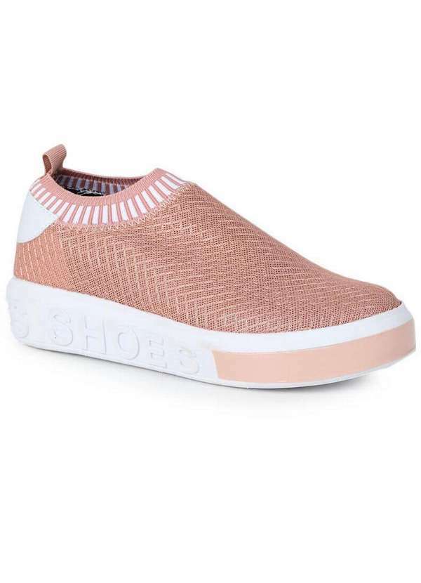 Bruna Rocha - Tênis Casual Feminino Bruna Rocha Knit Nude