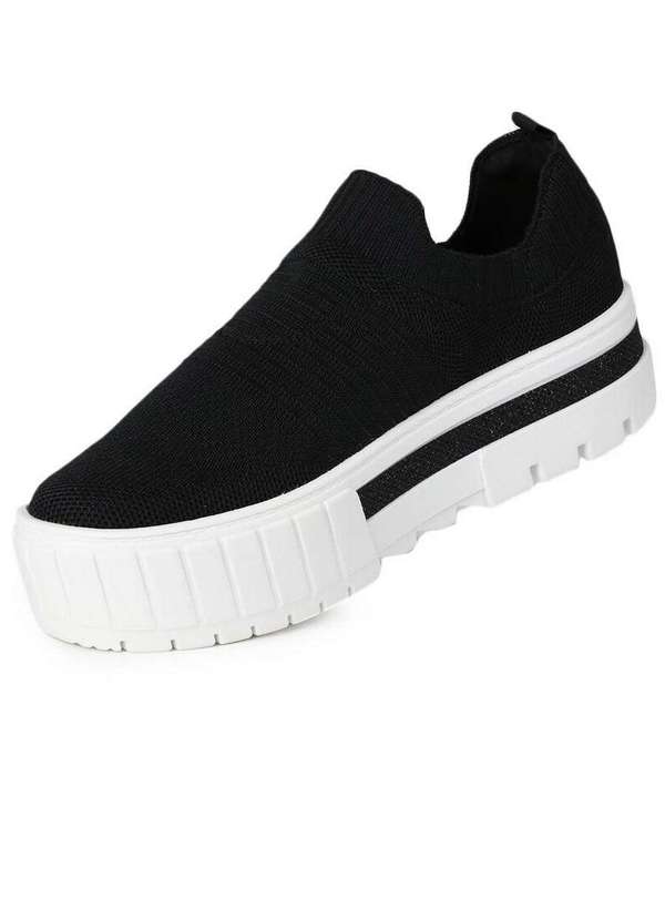 Vizzano Tênis Casual Feminino Vizzano Caixa Alta Preto