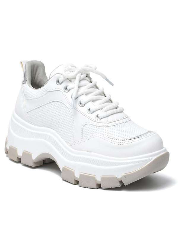 Via Marte - Tênis Chunky Feminino Via Marte Branco Branco