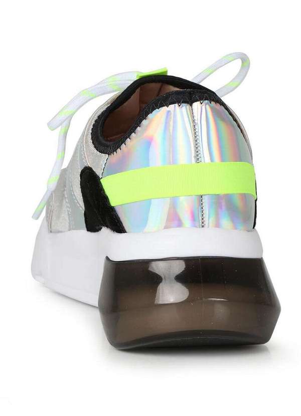 Vizzano - Tênis Chunky Feminino Vizzano Holográfico Prata 3