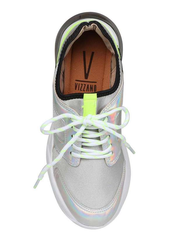 Vizzano - Tênis Chunky Feminino Vizzano Holográfico Prata 5