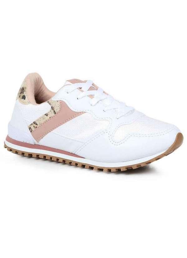 Addan - Tênis Feminino Jogging Addan Recortes Branco