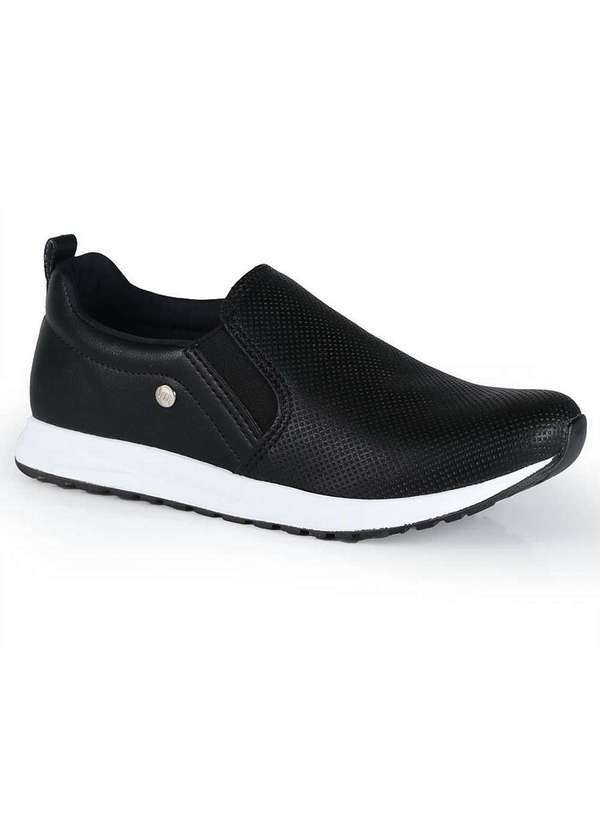 Via Marte - Tênis Jogging Feminino Via Marte Monocromático Preto