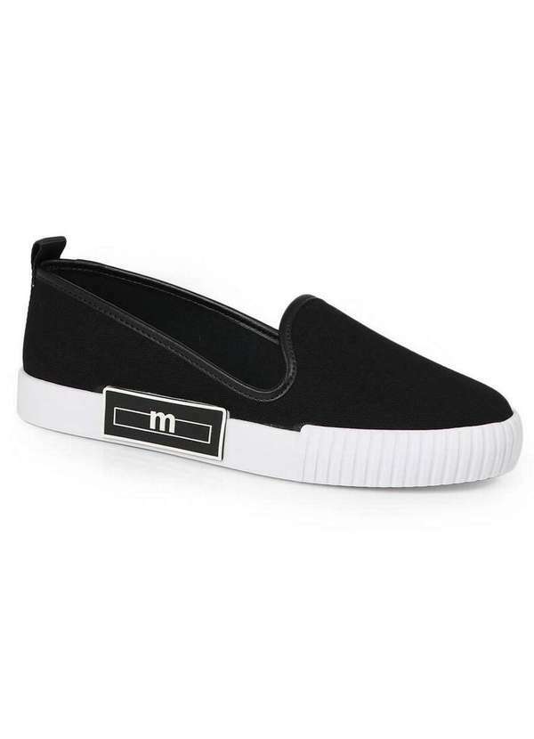 Moleca - Tênis Slip On Feminino Moleca Lona Preto
