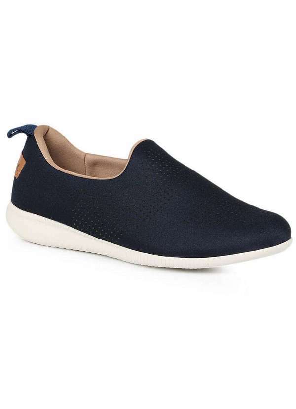 Usaflex - Tênis Slip On Feminino Usaflex Furos Marinho