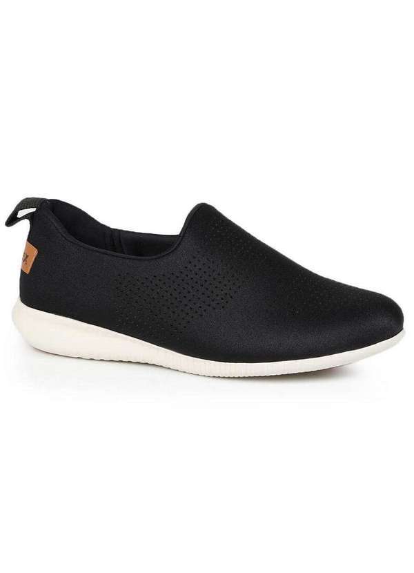 Usaflex - Tênis Slip On Feminino Usaflex Furos Preto