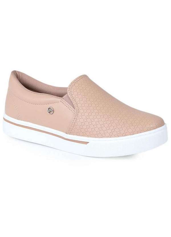 Via Marte - Tênis Slip On Feminino Via Marte Bege