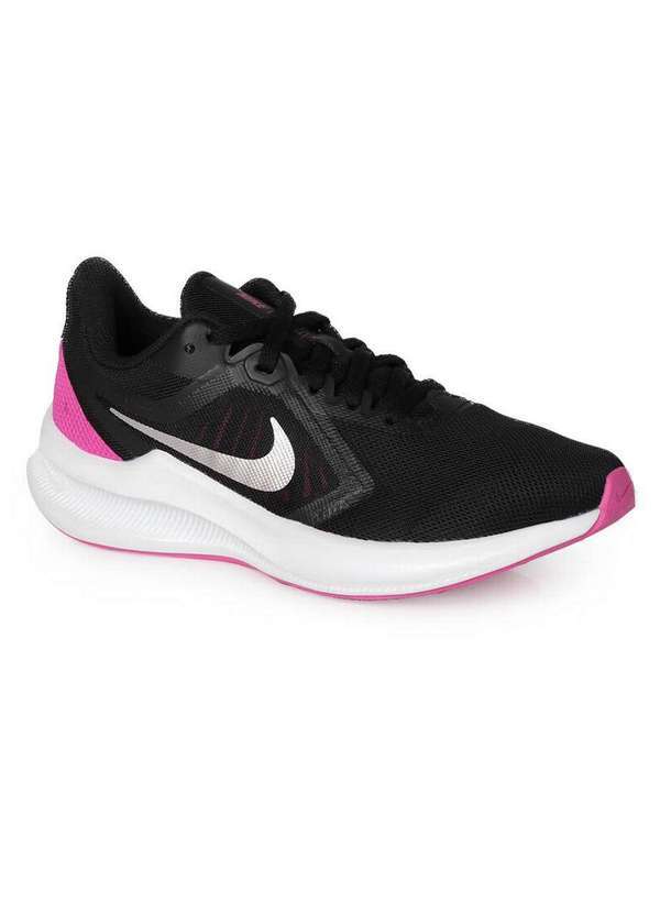 Nike - Tênis Training Feminino Nike Tecido Preto e Rosa