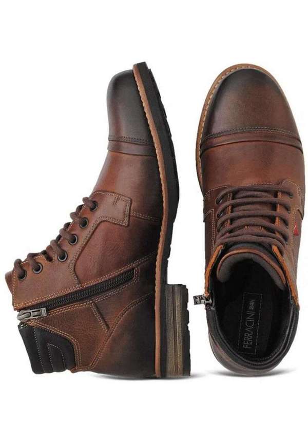 Bota Coturno Masculino Ferracini Neutro Marrom Passarela