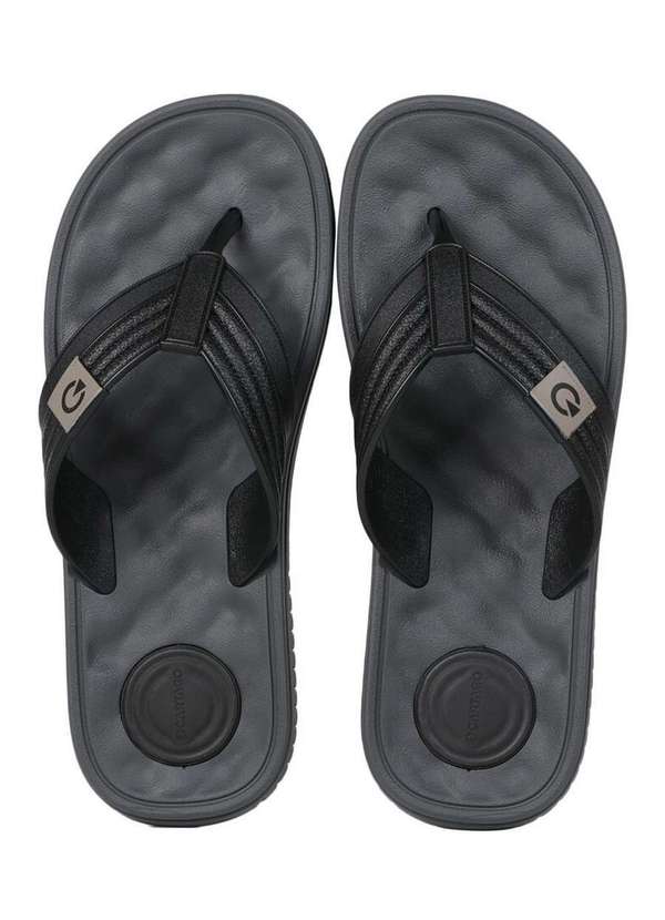 Cartago - Chinelo Masculino Cartago Preto e Cinza