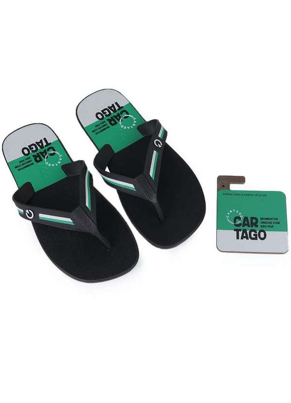 Cartago - Chinelo Masculino Cartago Quebec Preto
