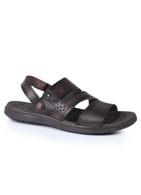 Pegada - Sandália Pegada Masculina Couro Marrom