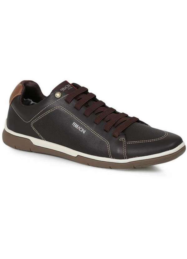Ferracini - Sapatênis Masculino Ferracini Pequenos Furos Cafe