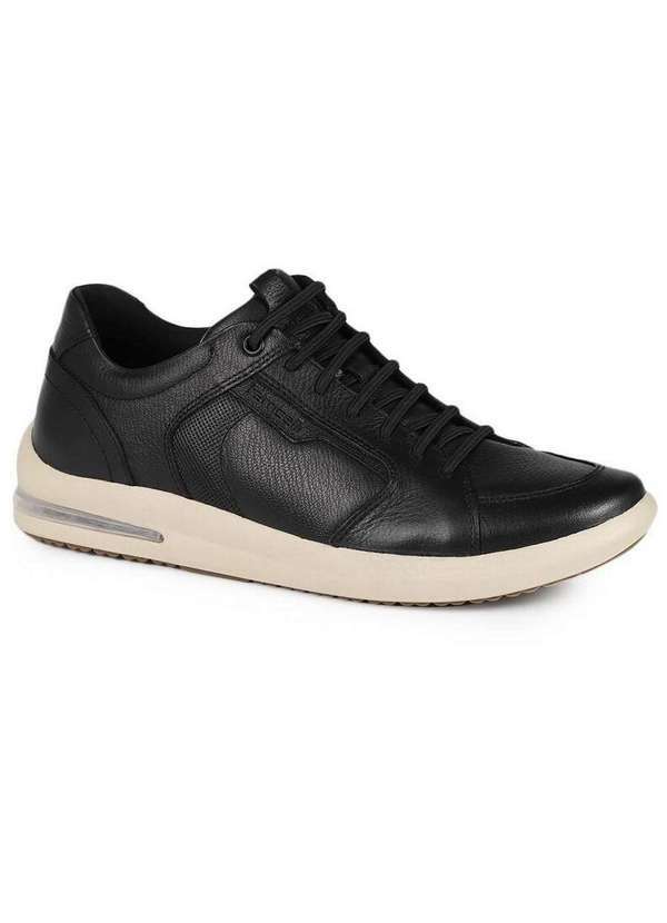 Ferricelli - Sapatênis Masculino Ferricelli Zíper e Bolha de Ar Preto
