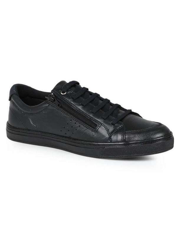 West Line - Sapatênis Masculino West Line Furos e Zíper Preto