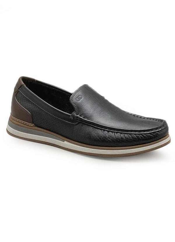 Democrata - Mocassim Masculino Democrata Flow Preto