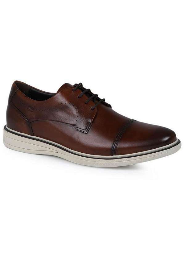 Democrata - Sapato Casual Masculino Democrata Esporte Chique Castanho