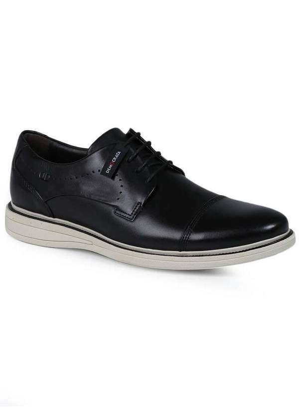 Democrata - Sapato Casual Masculino Democrata Esporte Chique Preto