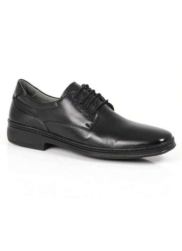 Leve Comfort - Sapato Conforto Masculino Leve Comfort Clássico Preto