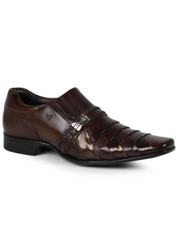 Rafarillo - Sapato Social Masculino Rafarillo Couro Cafe
