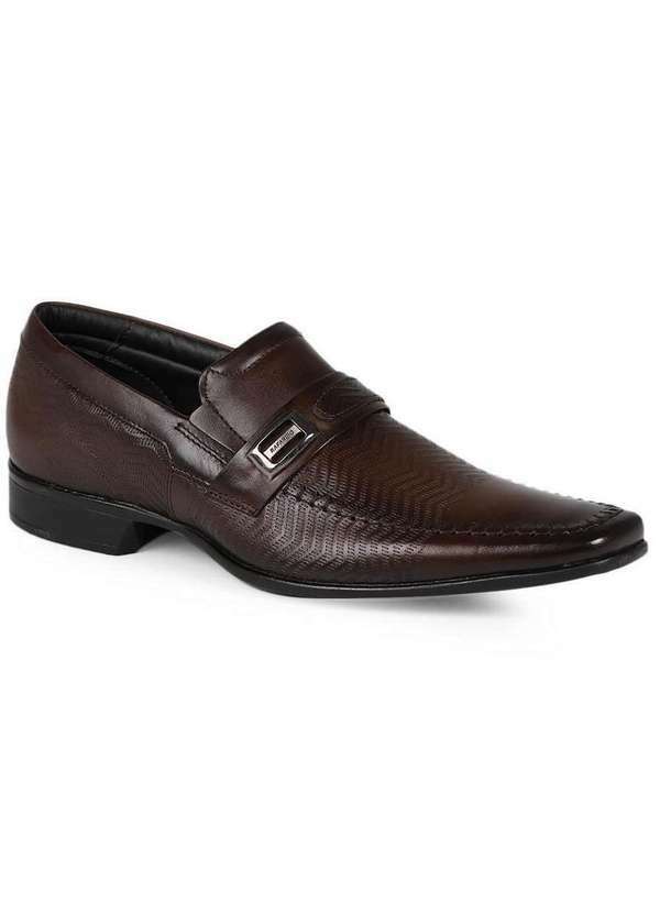 Rafarillo - Sapato Social Masculino Rafarillo Neutro Cafe
