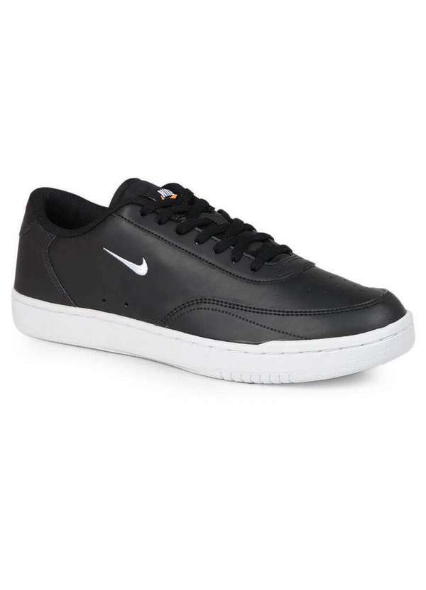 Nike - Tênis Casual Masculino Nike Court Vintage Preto e Branco