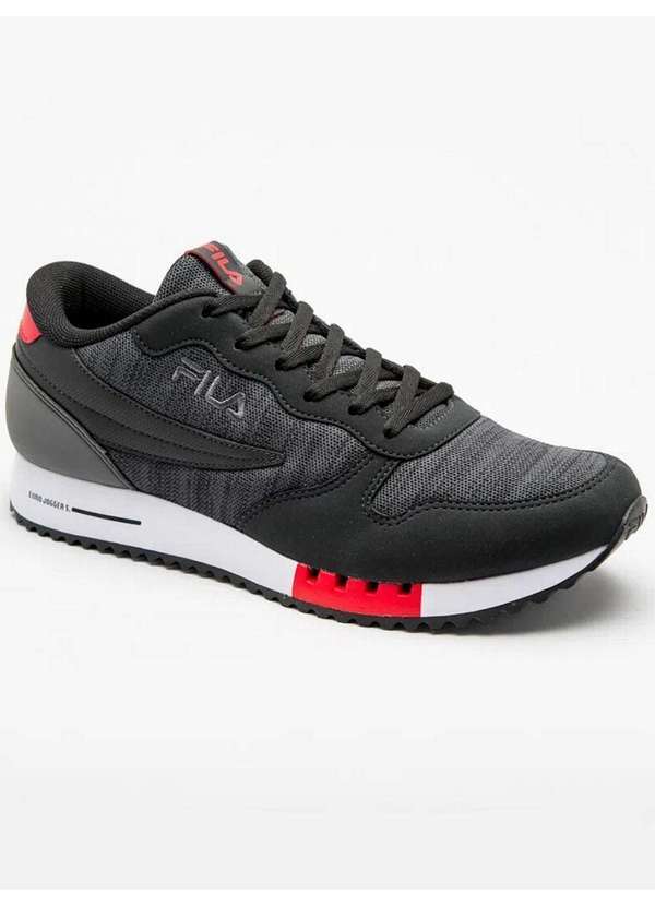 Fila Tênis Jogging Masculino Fila Euro Jogger Casual Preto
