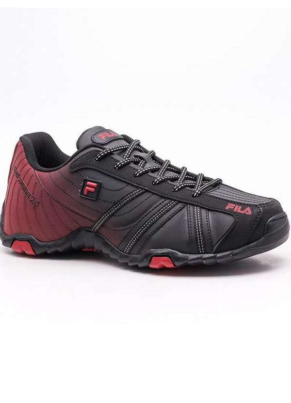 Fila - Tênis Training Masculino Fila Slant Summer Alto Relevo Preto e Vermelho