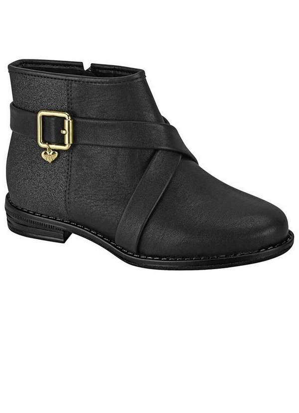 Molekinha - Bota Coturno Infantil Molekinha Glitter e Fivela Preto 1
