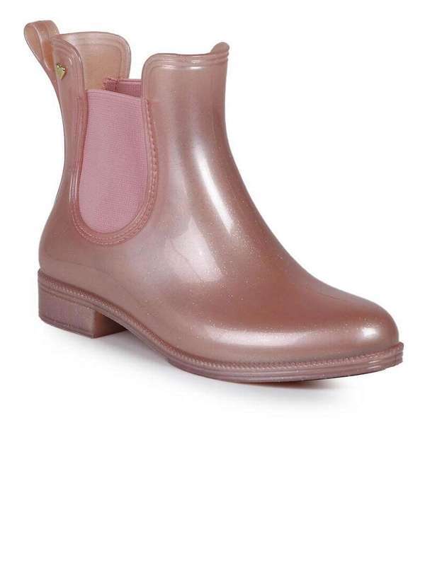 Molekinha - Bota Coturno Infantil Molekinha Translúcido Rosa