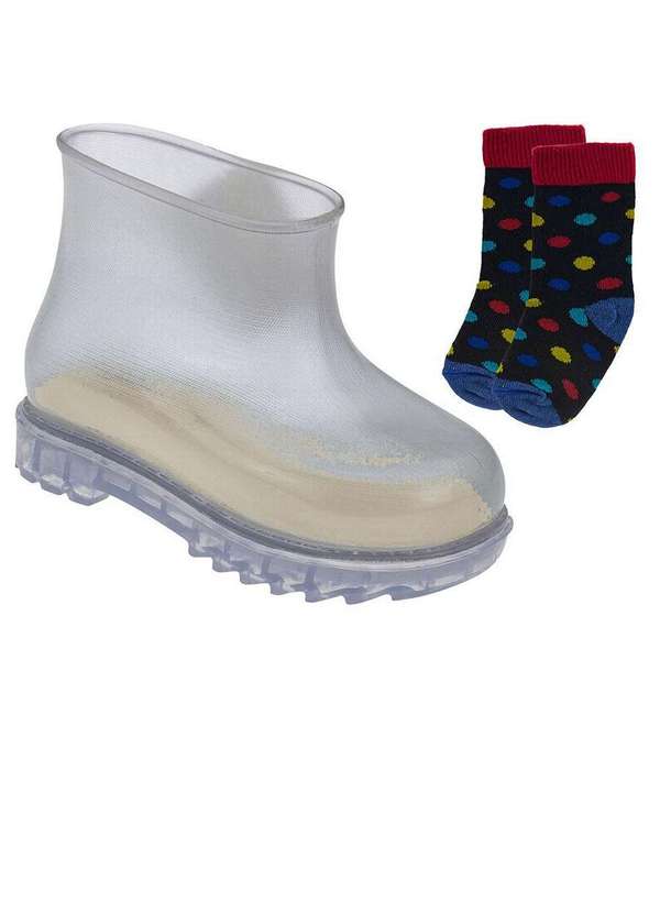 Mar e Cor - Galocha Infantil Mar e Cor Baby Transparente