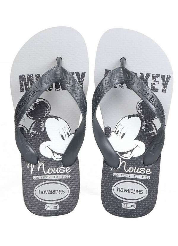 Havaianas - Chinelo Infantil Havaianas Top Disney Mickey Cinza