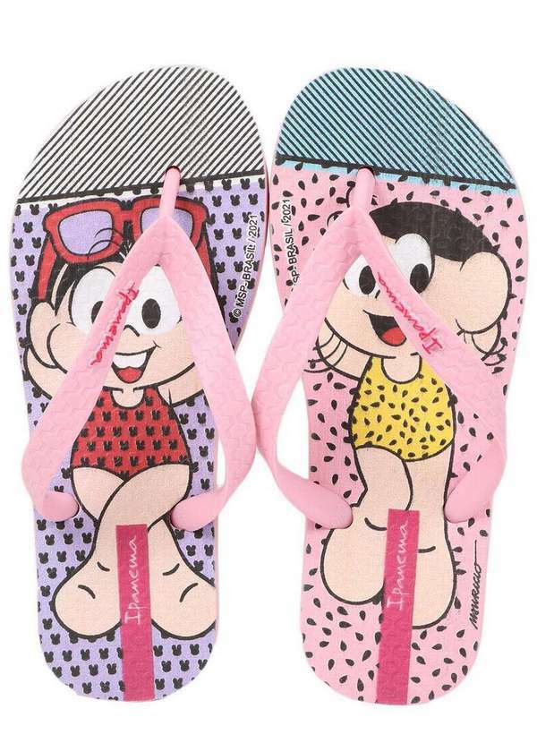 Ipanema - Chinelo Infantil Ipanema Mônica e Magali Rosa
