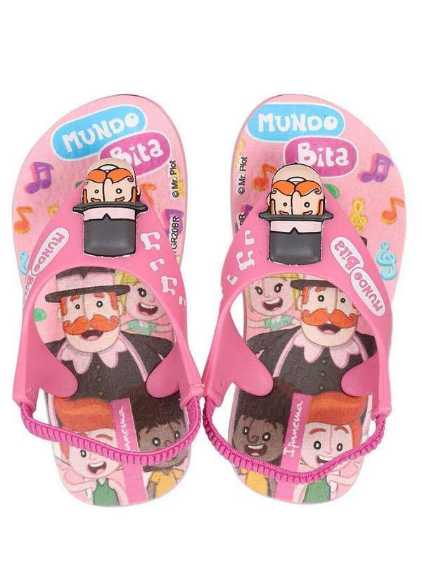 Ipanema - Chinelo Infantil Ipanema Mundo Bita Rosa